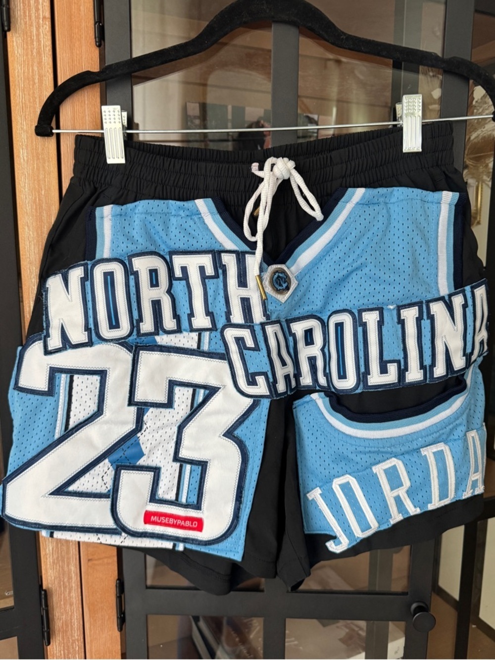 Vintage Jordan Reworked Jersey shorts custom-made North Carolina Tar Heels 23